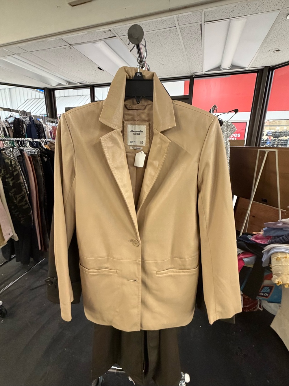 Abercrombie & Fitch Women's Beige Blazer Jacket